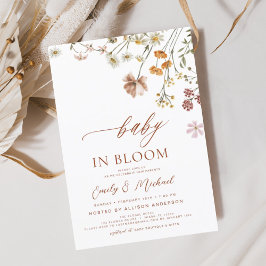 Invitación Parejas Baby Shower Wildflower Baby en Bloom