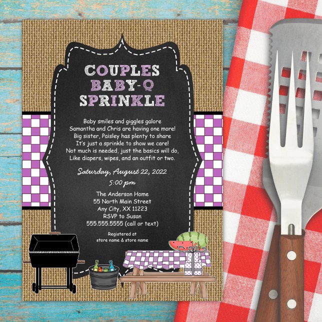 Invitación Parejas Bebé Q Rasplar púrpura (Subido por el creador)