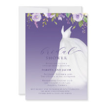 Parejas Boda morado floral Vestido novia ducha