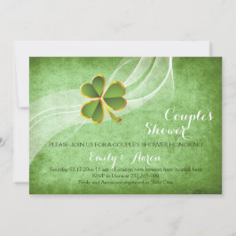 Invitación Parejas bodas verdes del trébol irlandés