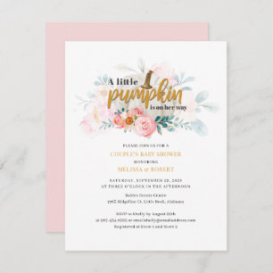 Invitación Parejas Caídas Pequeña Calabaza Chica Baby Shower