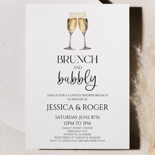 Invitación Parejas de brunch y burbujeante Boda Ducha Brunch