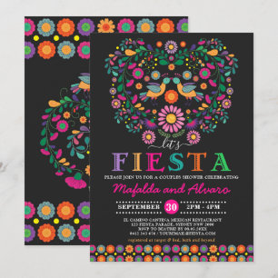 Invitación Parejas de Fiesta vibrantes duchan el compromiso f