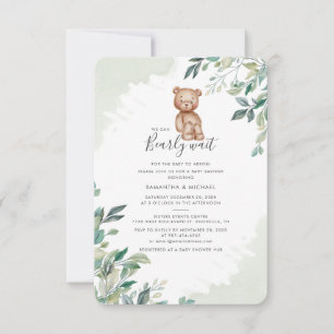 Invitación Parejas de follaje Eucalyptus Esperan a Baby Showe