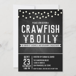 Invitación Parejas de hierba de langostino Fiesta de compromi