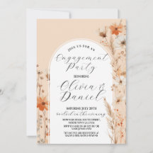 Parejas de la fiesta de compromiso Shower Boho Flo