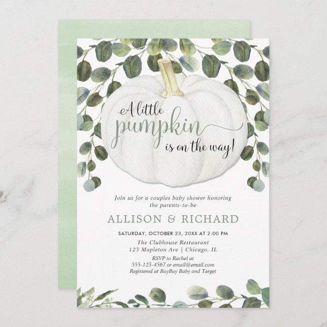 Invitación Parejas de matrimonio neutra de género duchas de b (Anverso / Reverso)