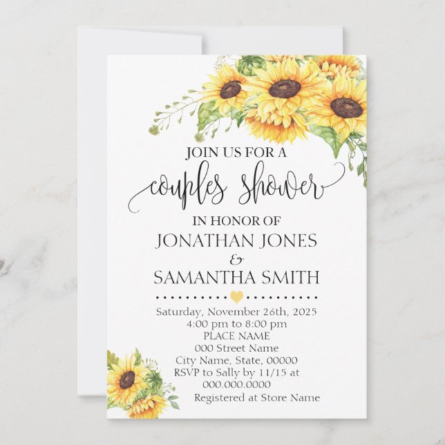 Invitación Parejas de moda de boho florido florido y romántic (Anverso)