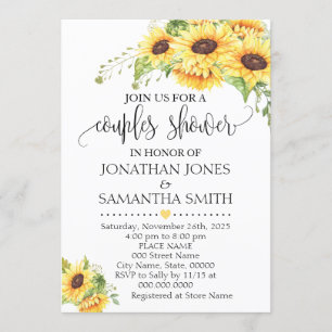 Invitación Parejas de moda de boho florido florido y romántic