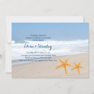 Invitación Parejas de playa modernas y estáticas
