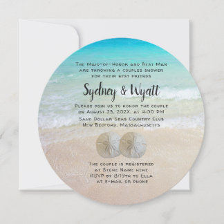 Invitación Parejas de Sand Dollars Shower Engagement Party