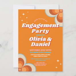 Invitación Parejas Del Partido De Compromiso Duchan Retro Vin