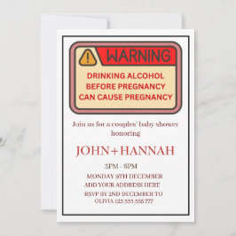 Invitación Parejas del tema de la construcción Baby Shower di