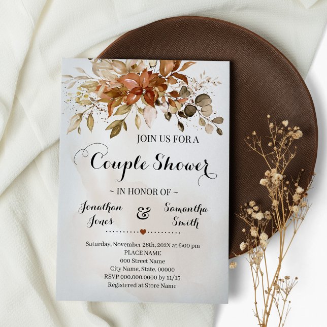 Invitación Parejas Ducha Caída Foliage Boda Otoño (Subido por el creador)