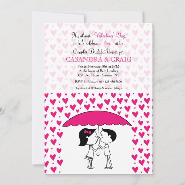 Invitación Parejas Ducha de amor (Anverso)