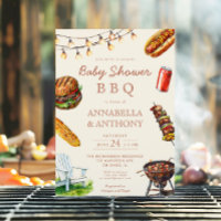 Parejas ducha de bebé barbacoa verano