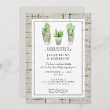 Parejas Ducha Desierto Pintado Suculento y Cactus