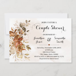 Invitación Parejas Ducha Eucalyptus Caer Boda de otoño