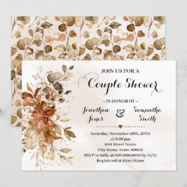 Invitación Parejas Ducha Eucalyptus Caer Boda de otoño