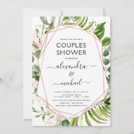 Invitación Parejas Ducha Eucalyptus Verdor Geométrico