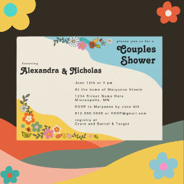 Invitación Parejas ducha Flor inspirada en el Power 70
