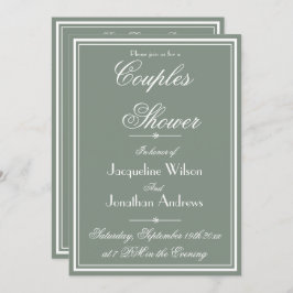 Invitación Parejas Ducha Sage Green Sage Nombres Rusos Sencil