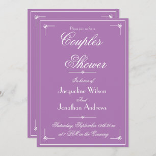 Invitación Parejas Duchas Lilac Spring Correo electrónico de
