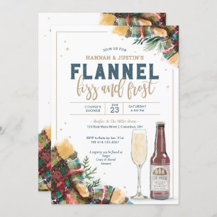 Invitación Parejas Flannel Fizz y Frost Invitan a la ducha