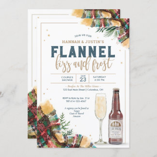 Invitación Parejas Flannel Fizz y Frost Invitan a la ducha