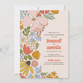Invitación Parejas florales Boda Ducha nupcial