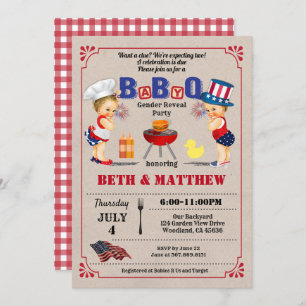 Invitación Parejas gemelas duchan día de la independencia