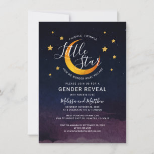 Invitación Parejas Género Revelar Twinkle Estrella Espacio Ex