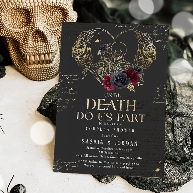 Invitación Parejas góticas de Halloween duchan el compromiso (Subido por el creador)