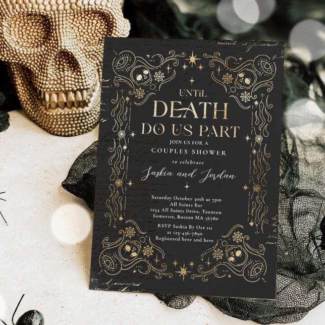 Invitación Parejas góticas de Halloween duchan el compromiso (Subido por el creador)