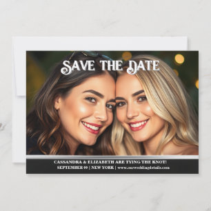 Invitación Parejas lesbianas boda foto plano