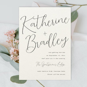 Invitación Parejas lúdicas modernas denominan Boda de papel d