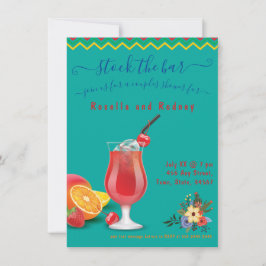 Invitación Parejas mexicanas de Fiesta duchan el bar
