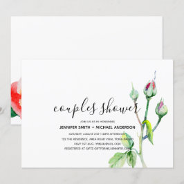 Invitación Parejas modernas DUCHA Acolor al agua Rosas Manusc