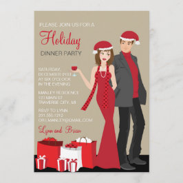 Invitación Parejas Navidades Fiesta de vacaciones Corporativa