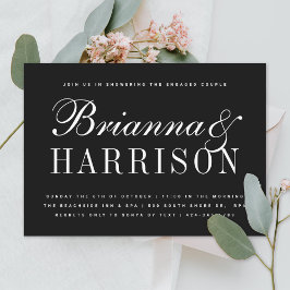 Invitación Parejas negras Nombres ducha de matrimonio