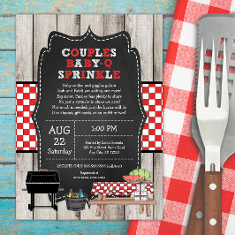 Invitación Parejas Neutrales De Madera Rusa Bebé Q Sprinkle S