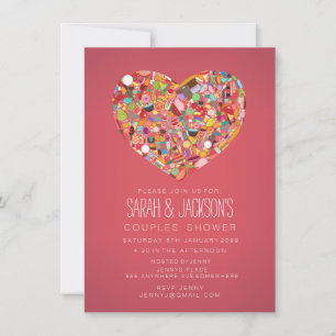 Invitación Parejas Novias Ducha Foodies Fiesta Invitado