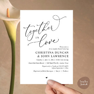 Invitación Parejas Románticas Duchan A Fiesta Juntos Enamorad