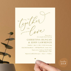 Invitación Parejas Románticas Duchan A Fiesta Juntos Enamorad