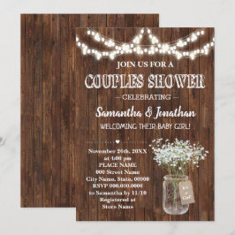 Invitación Parejas rusas duchan un granero de campo
