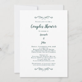 Invitación Parejas Shower Boda Partido de compromiso Emerald