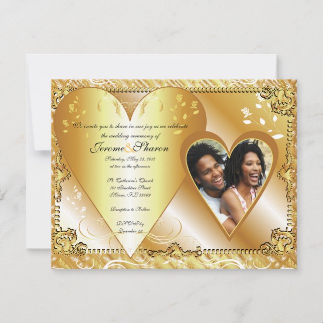 Invitación pares, WeddingInvitTemplatePhoto5, y, nosotros (Anverso)