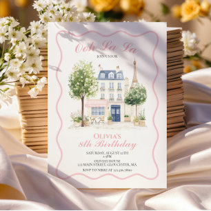 Invitación Paris Birthday Parisian Cafe Tea Fiesta
