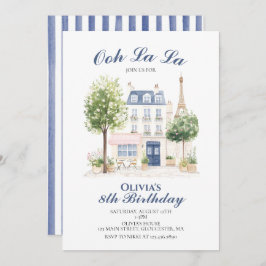 Invitación Paris Birthday Parisian Cafe Tea Party