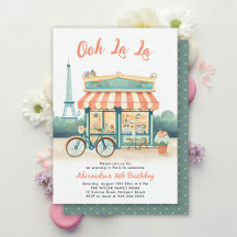 Paris Bistro Eiffel Torre Rosa Dulce Verde azulado